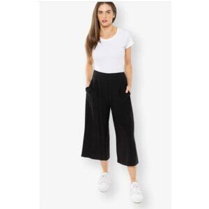 NWT Billie the Label - Essential Wide Leg Crop Pant - Black XS